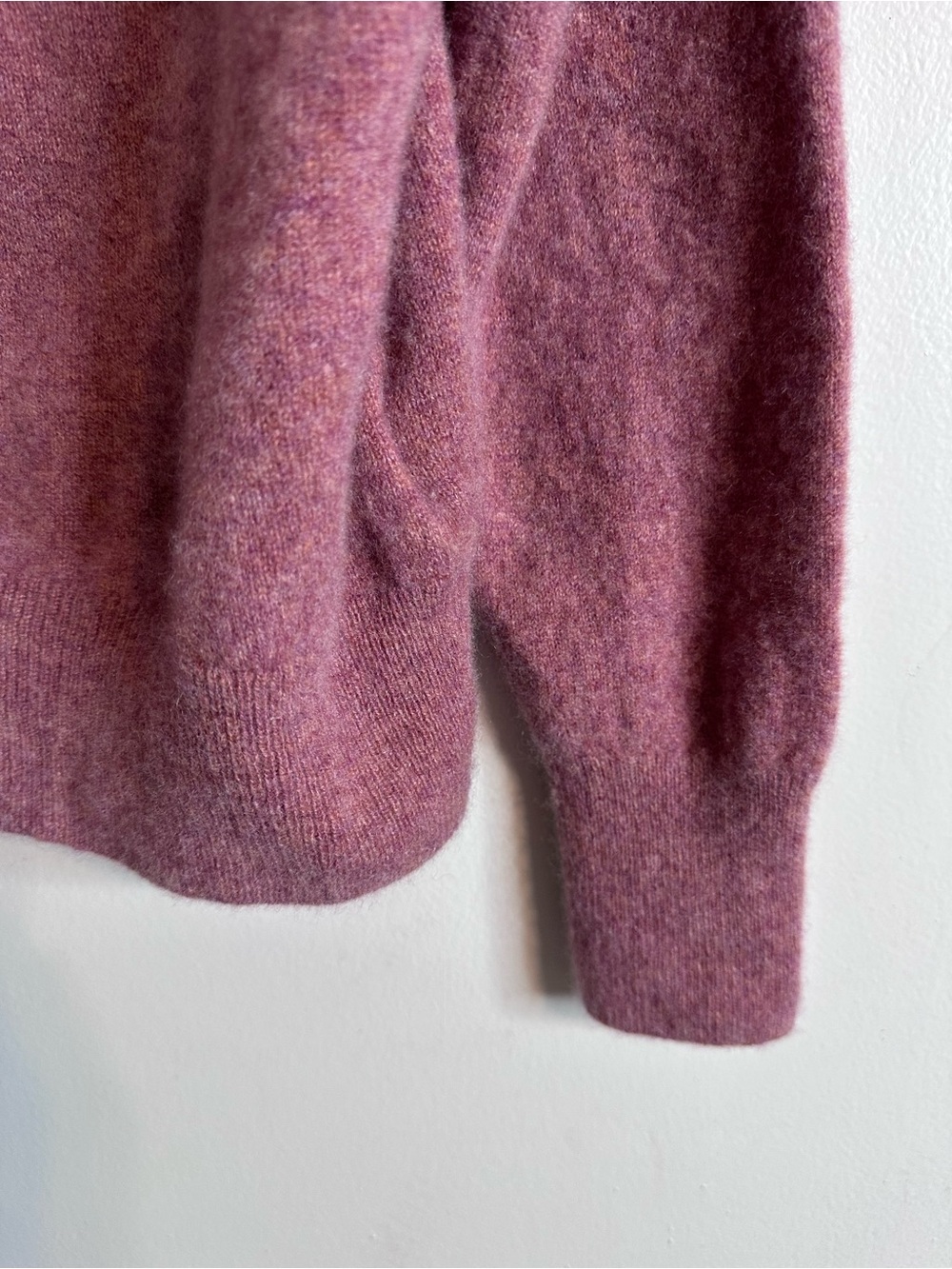 Quince 100% Mongolian Cashmere Boatneck Sweater Heather Rose L - Picture 7 of 10
